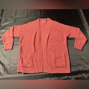 Women’s Debut Textured Pink M/L Cardigan Sweater